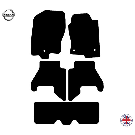 Nissan Pathfinder 7 Seat 2008-2017 Car Floor Mat Set